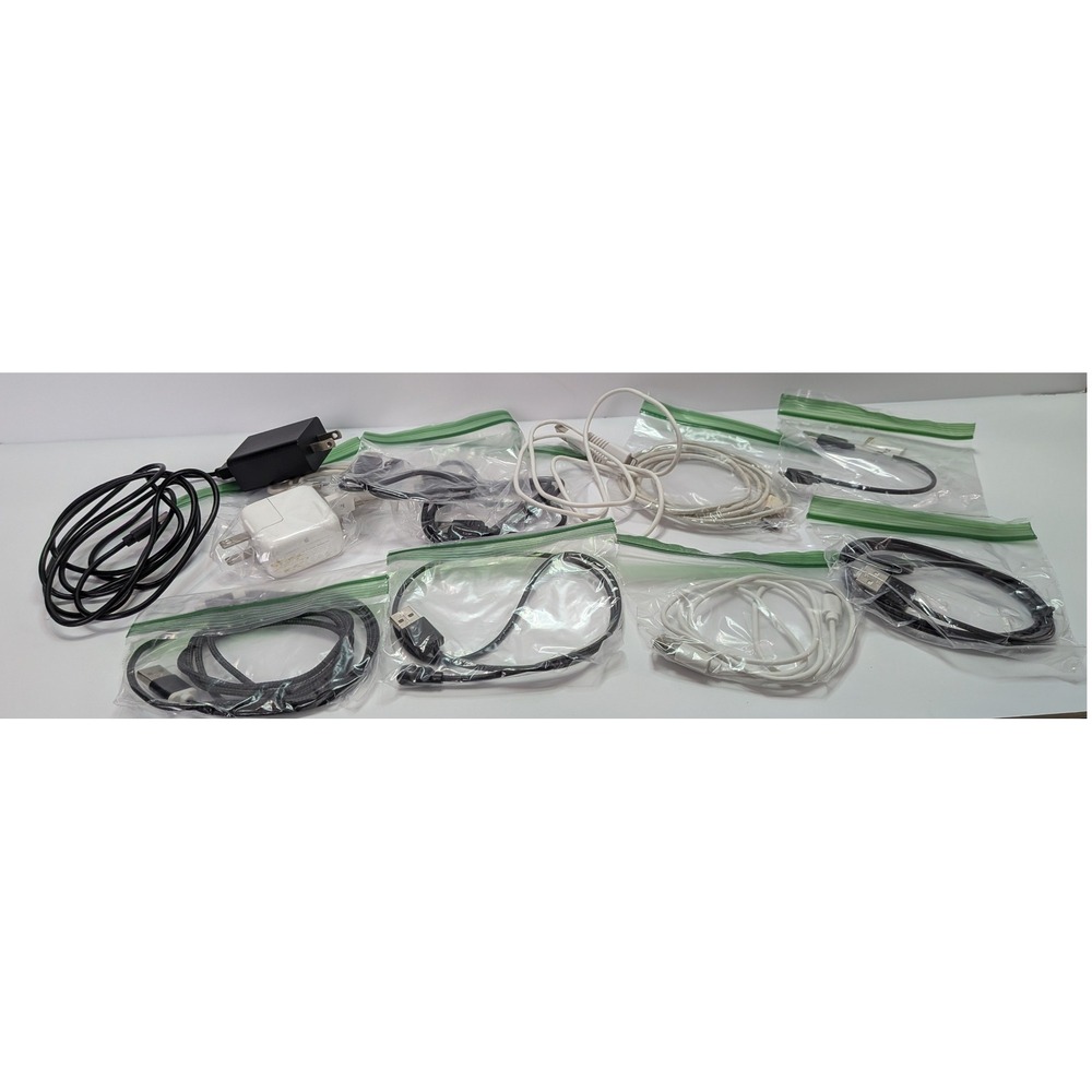 Unbranded Charging Cable & Adapter Lot Unisex OS Mixed GOOD USB Lightning Micro